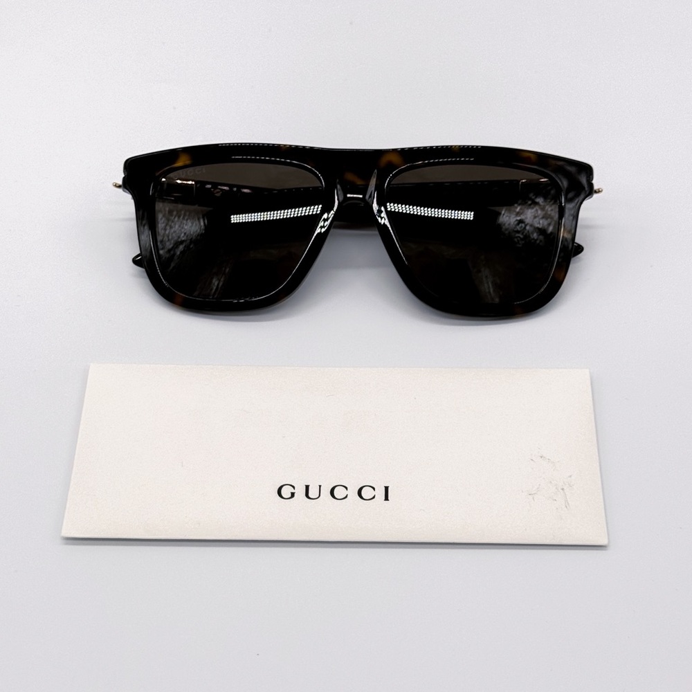 NEW GUCCI GG1502S 002 HAVANA BROWN UNISEX SQUARE SUNGLASSES GUCCI - Picture 9 of 10